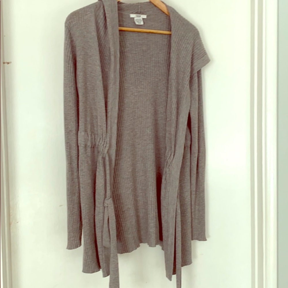 Mamas and Papas ribbed knit hooded cardigan